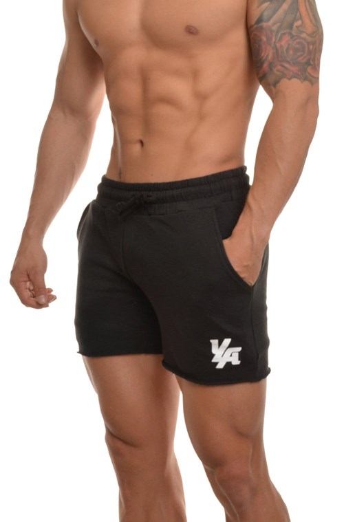 YoungLA 102 Bodybuilding French Terry Shorts Noir | 320-WAPTLM