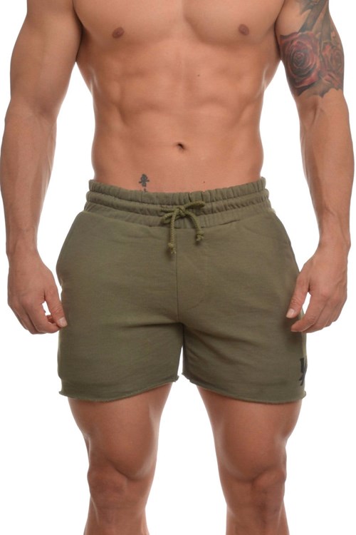 YoungLA 102 Bodybuilding French Terry Shorts Vert Olive | 358-QRYMIX