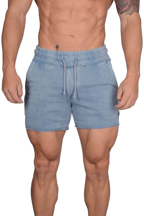 YoungLA 102 Bodybuilding French Terry Shorts Bleu | 793-QYDIVG