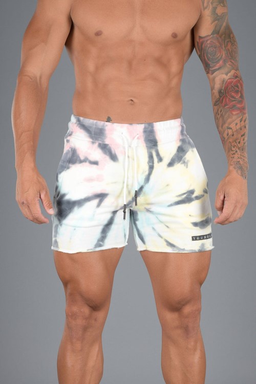 YoungLA 107 Tie Dye Corta Shorts Cotton Candy | 957-CYPIMS