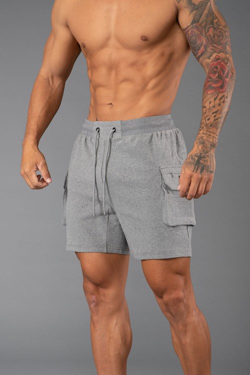 YoungLA 120 Cloud Cargo Shorts Grise | 749-JADQSM