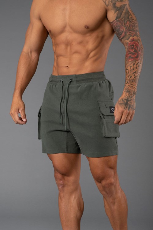 YoungLA 120 Cloud Cargo Shorts Vert | 346-PBEONK