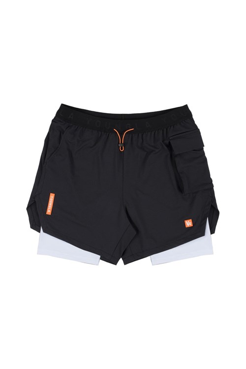 YoungLA 121 Performance Line Compression Shorts Noir | 728-BFXQTJ