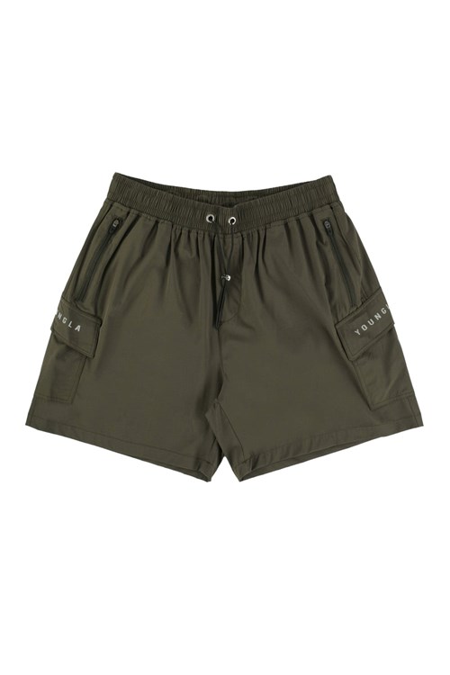 YoungLA 122 The Weekender Shorts Vert Olive | 756-XLCNHR