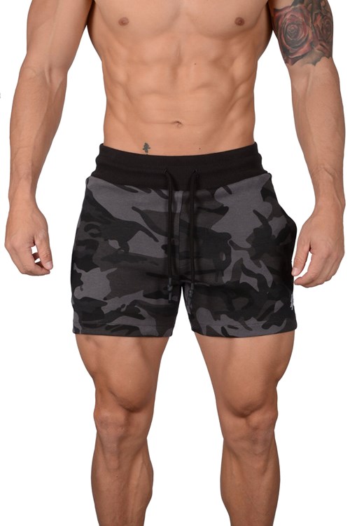 YoungLA 126 Interlock Shorts Camouflage Noir | 465-RIQGVJ