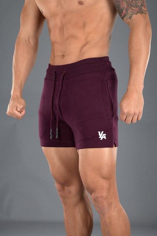 YoungLA 126 Interlock Shorts Plum | 859-DFSPTI