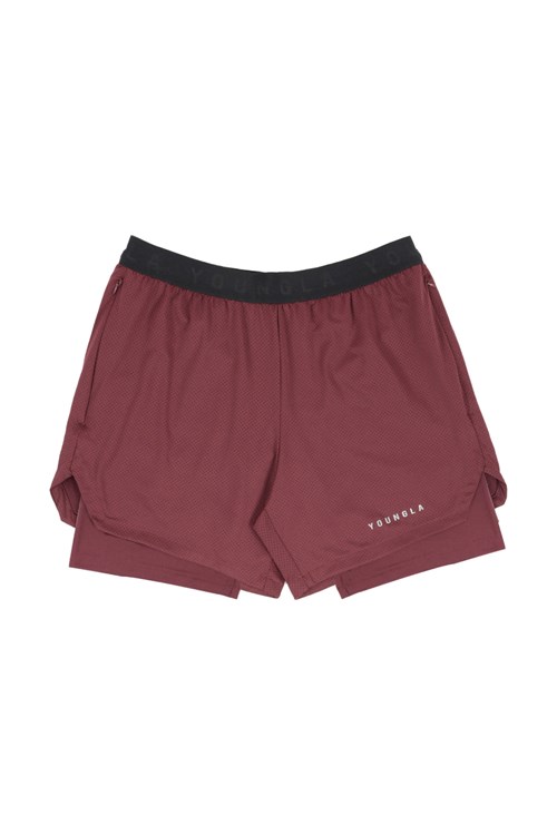 YoungLA 129 Trilogy Compression Shorts Marron | 208-HUWLGE