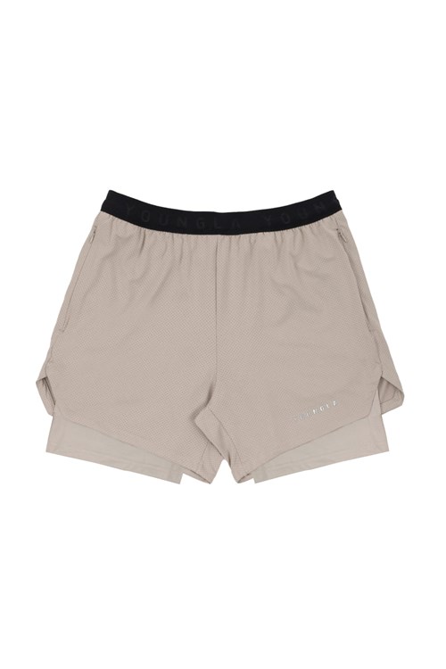 YoungLA 129 Trilogy Compression Shorts Tan | 642-PHZAFJ