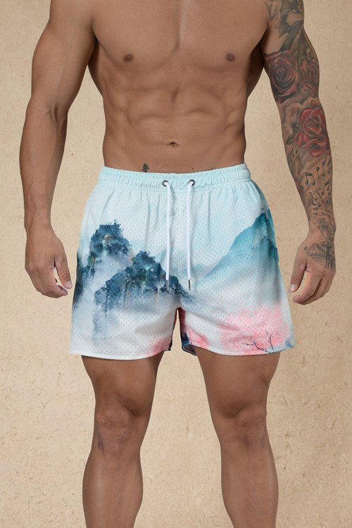 YoungLA 135 House Party Shorts Spring Scenery | 752-DYEPAN