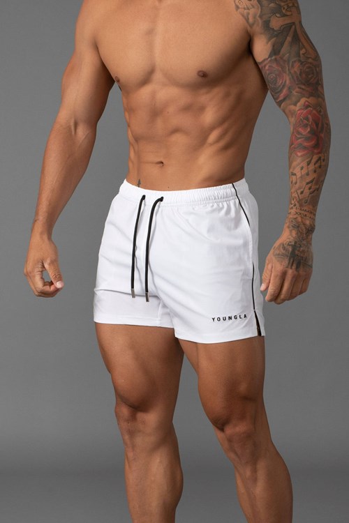 YoungLA 143 Corta Corta Swim Shorts Blanche | 854-FCHDIN