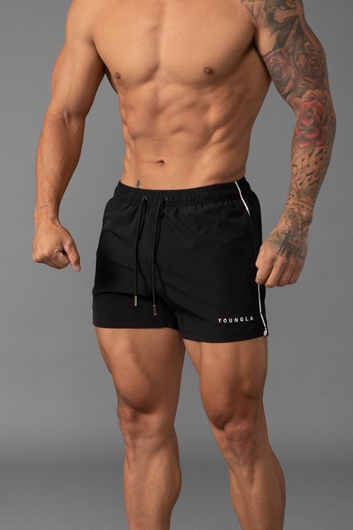 YoungLA 143 Corta Corta Swim Shorts Noir | 210-LUSXYT