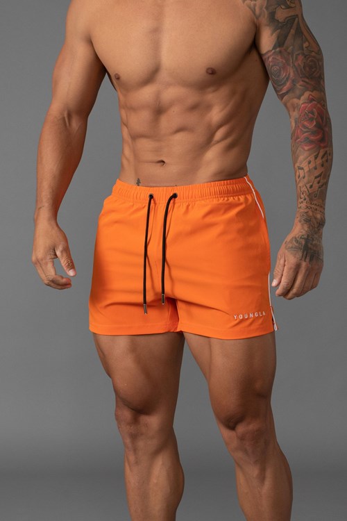 YoungLA 143 Corta Corta Swim Shorts Orange | 410-FTZPGS