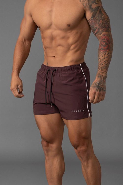 YoungLA 143 Corta Corta Swim Shorts Plum | 467-IGCBSP