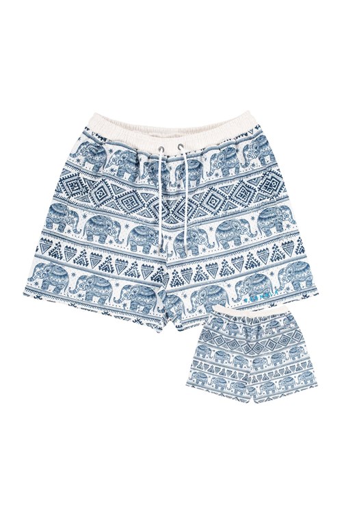 YoungLA 150 After Party Shorts Tribal Elephants | 609-AEVXWG