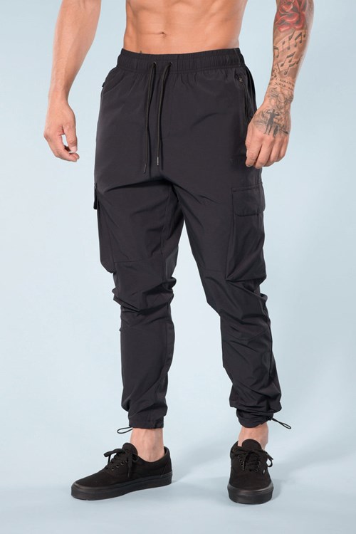 YoungLA 218 Travel Cargo Joggers Noir | 304-VPUZFA