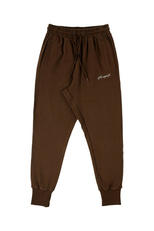 YoungLA 228 Cloud Joggers Chocolat Marron | 648-WUDZKO