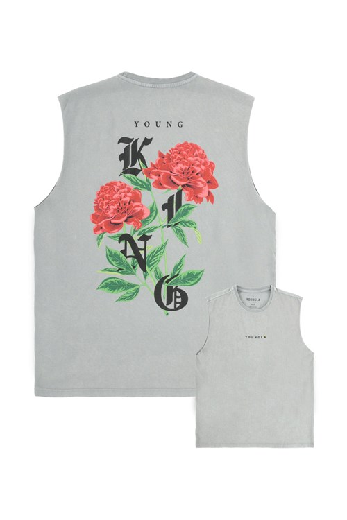 YoungLA 316 Young King Tanks Grise | 470-FCNGXZ