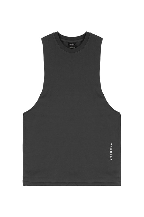 YoungLA 317 Delt Tanks Charcoal | 532-RLKHBY