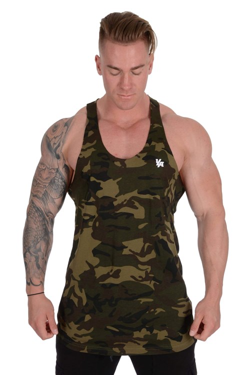 YoungLA 318 Palazzo Stringers Camouflage Vert | 792-JDOIXH