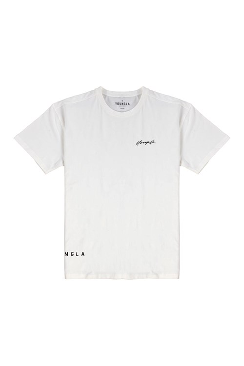 YoungLA 414 Signature Tees Blanche | 364-XHFUTY