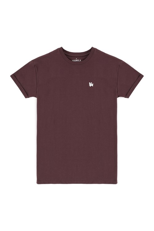 YoungLA 425 Rolled Cuff Droit Bottom Tees Marron | 516-FAZTDE