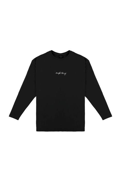 YoungLA 427 Simple Things Long Sleeve Shirt Noir | 198-XMNPBE