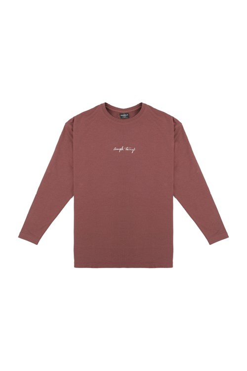 YoungLA 427 Simple Things Long Sleeve Shirt Marron | 742-PHKGZE