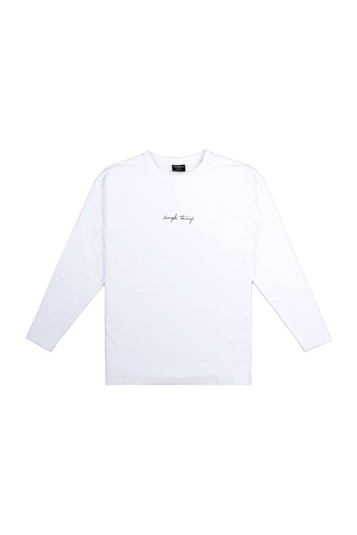 YoungLA 427 Simple Things Long Sleeve Shirt Blanche | 784-QWKLMC