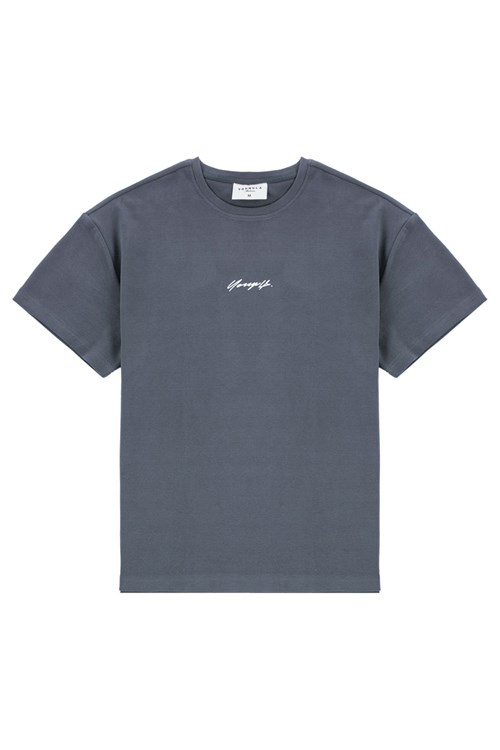 YoungLA 430 Oversized Cloud Foam Tee Grise | 293-OXGYVF