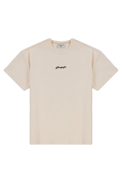 YoungLA 430 Oversized Cloud Foam Tee Off-White | 863-TJUWVF