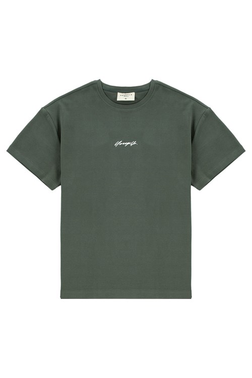 YoungLA 430 Oversized Cloud Foam Tee Vert | 274-EIGWVY