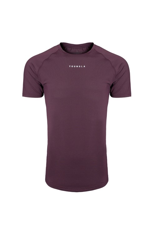 YoungLA 440 Performance Line Corta Sleeve Shirts Plum | 381-TZALSJ