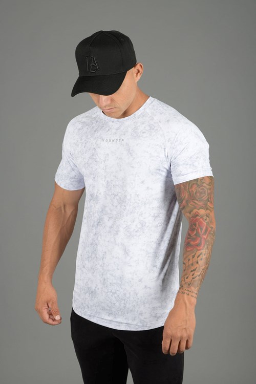 YoungLA 440 Performance Line Corta Sleeve Shirts Marble | 840-OJAWSU