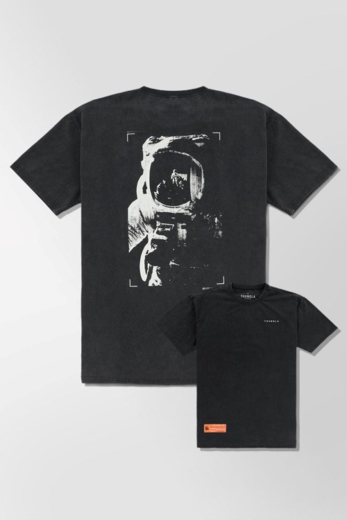 YoungLA 449 Washed Drip Tees Astronaut | 928-IYEQMN