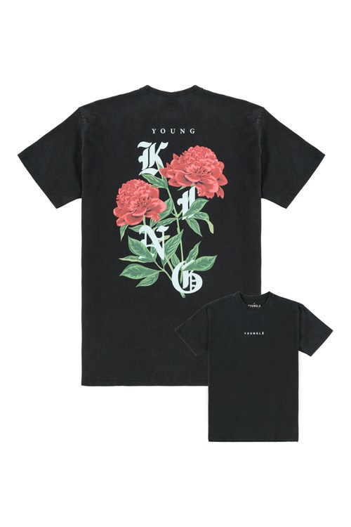 YoungLA 453 Young King Tees Noir | 901-FNAQWI