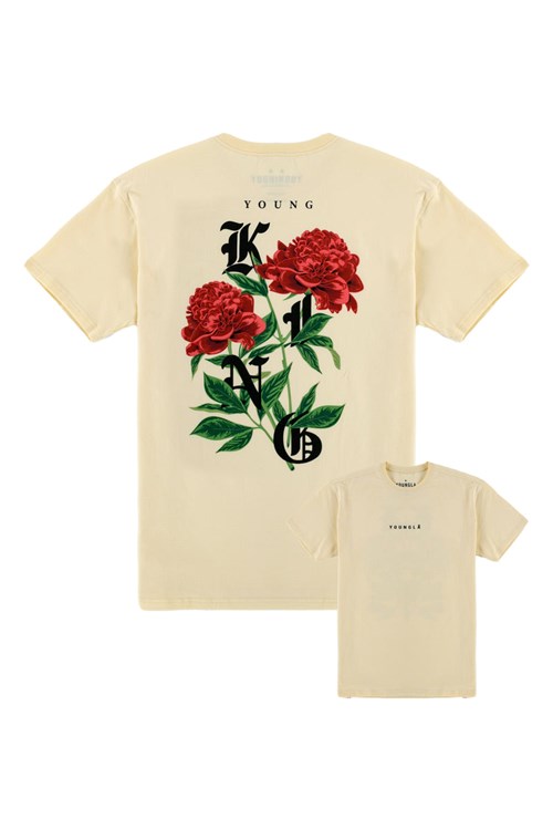 YoungLA 453 Young King Tees Off-White | 589-GSMVLN