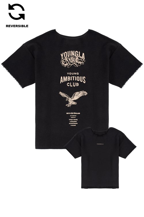 YoungLA 455 Reversible Immortal Tee Noir | 370-CDNMSO