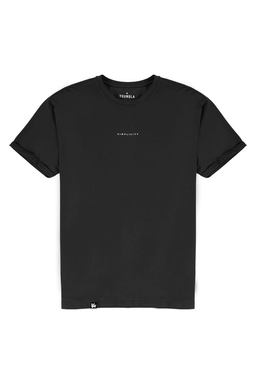 YoungLA 456 Simplicity Tees Noir | 516-FELUAT