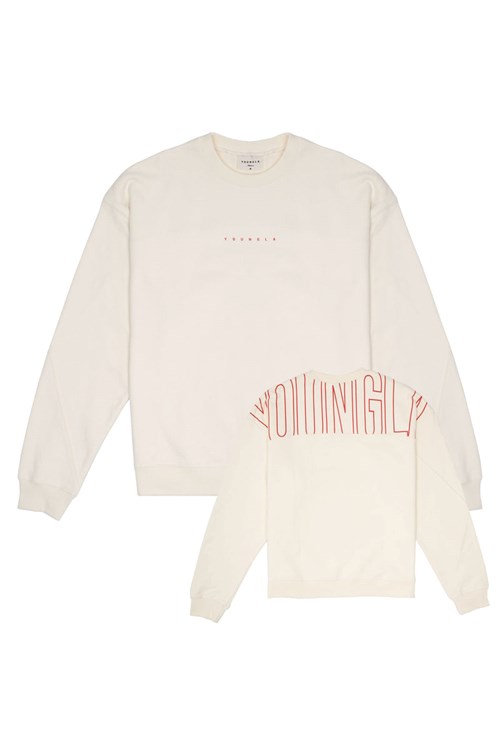 YoungLA 507 Got Yo Back Crewnecks Off-White | 436-YXGAPC