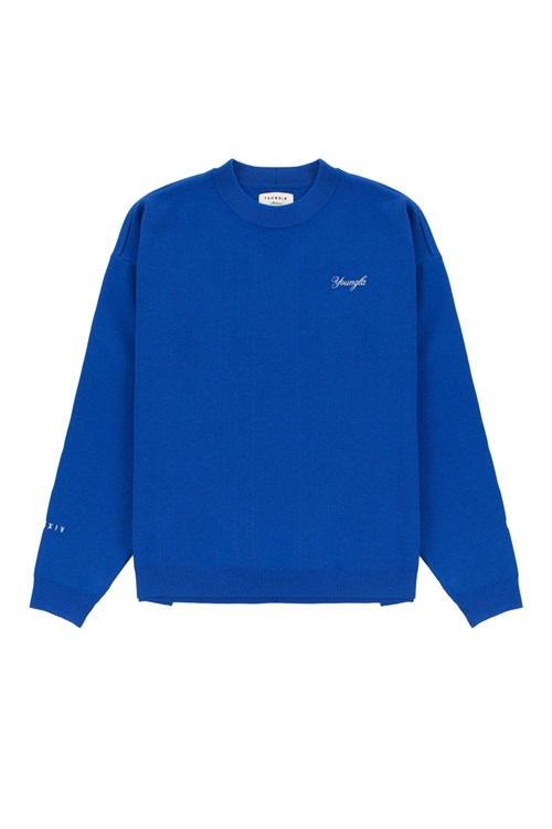 YoungLA 543 Essex Sweaters Bleu Royal Bleu | 345-FGCDWK