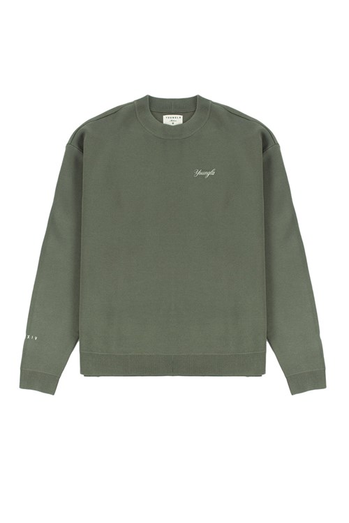 YoungLA 543 Essex Sweaters Vert Olive | 263-DJMUAL