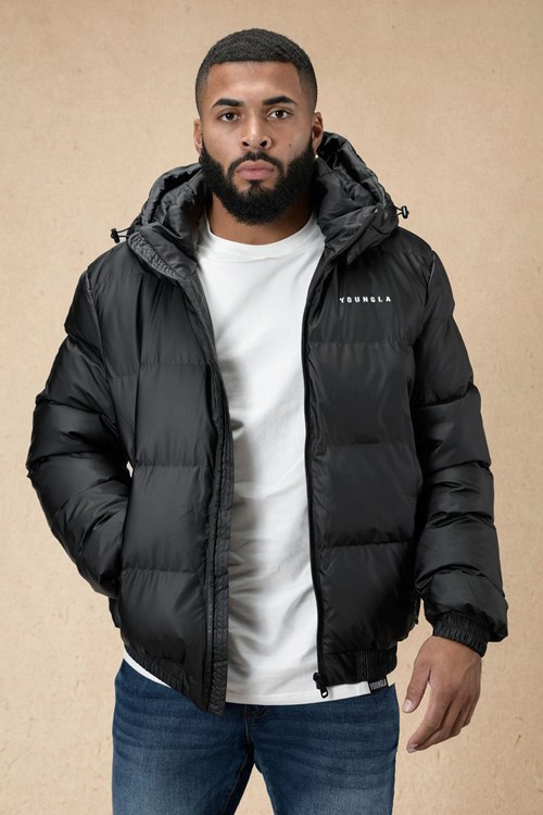 YoungLA 554 Brooklyn Puffer Jacket Noir | 469-BIXVDE