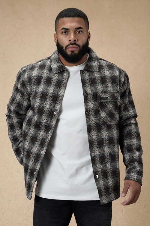 YoungLA 556 High Profile Flannel Jacket Marron | 495-ZAPXVU