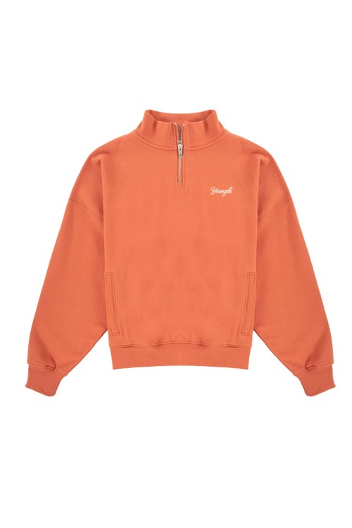 YoungLA 558 Supersized G Quarter Zip Orange | 874-QBYTMG