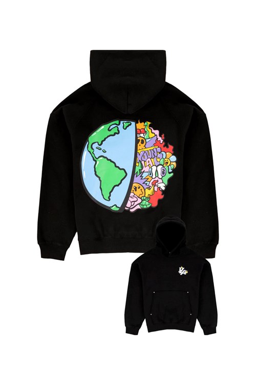 YoungLA 559 Global Meltdown hoodies Noir | 159-KDRFOJ