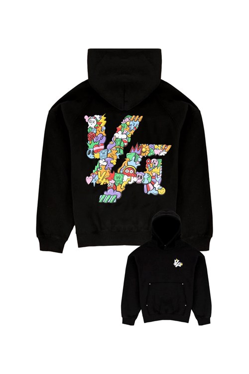 YoungLA 560 Trippy Logo Hoodies Noir | 891-AWVMIZ