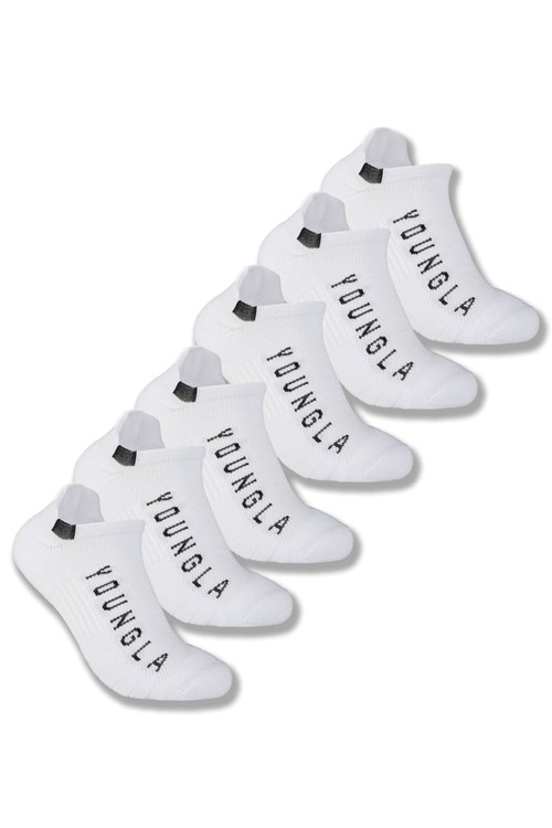 YoungLA 710 Performance Ankle Socks 3-Pack Blanche | 985-PVFYHR