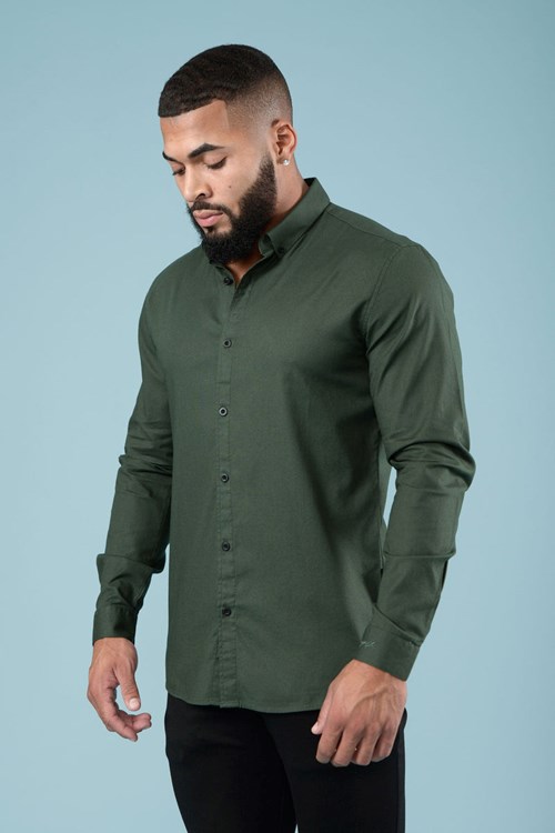 YoungLA 802 Wallstreet Robe Shirts Vert | 894-LFZNOP