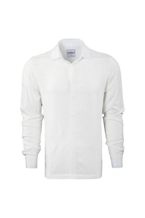 YoungLA 804 Scarface Viscose Shirts Blanche | 083-PJSTWR