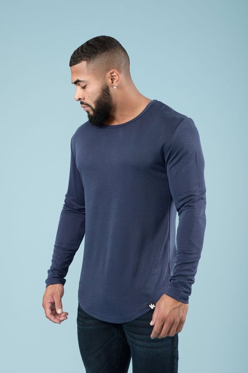 YoungLA 807 UltraFlex Longsleeves Bleu Marine | 396-SCGABL